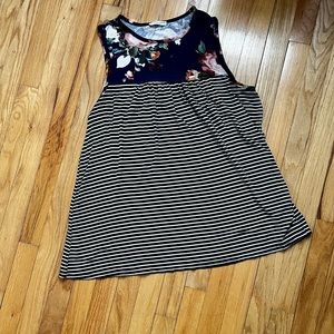 Sleeveless Mixed Print Top